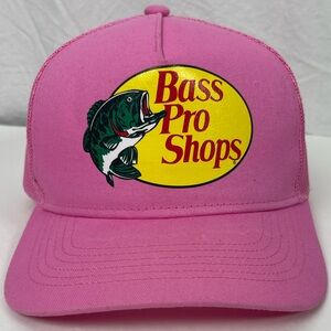 Bass Pro Shops Mesh Trucker Cap-Pink-One Size Fits Most